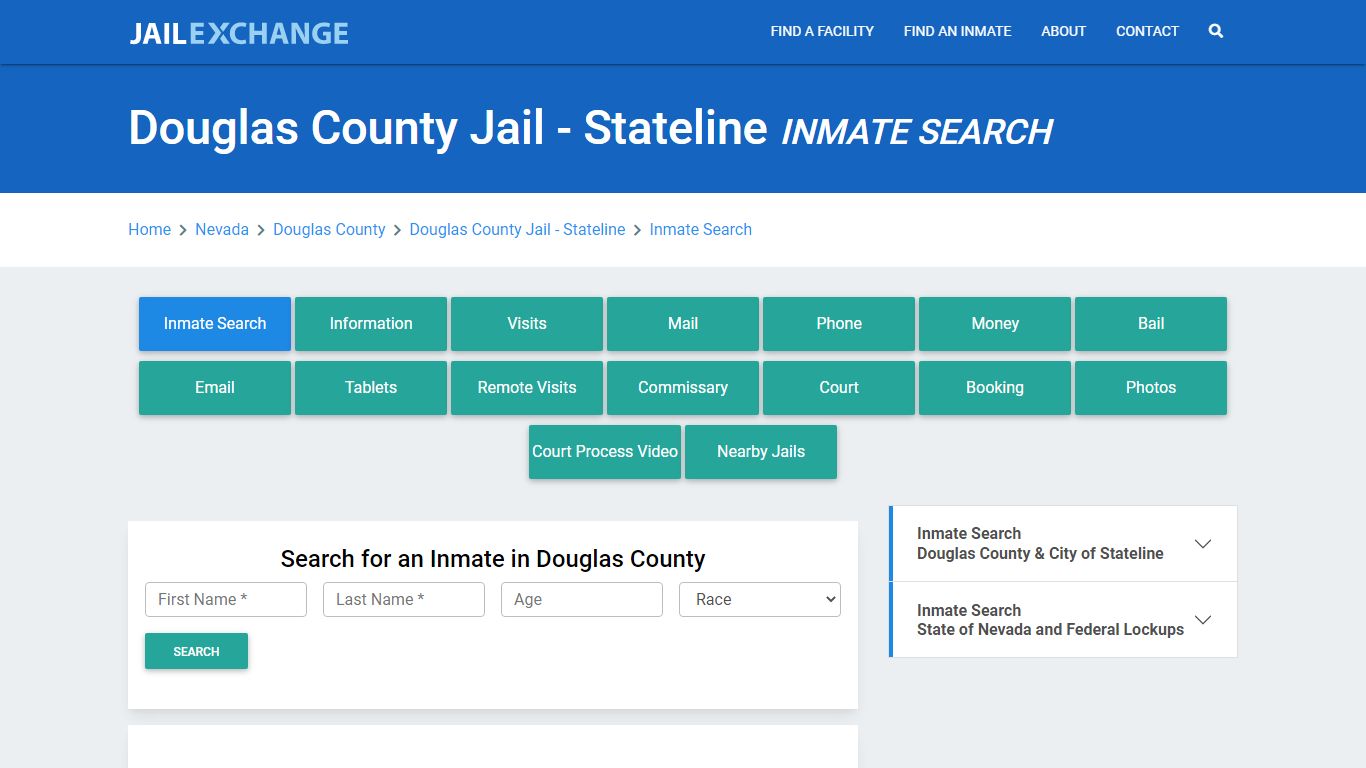 Douglas County Jail - Stateline Inmate Search - Jail Exchange